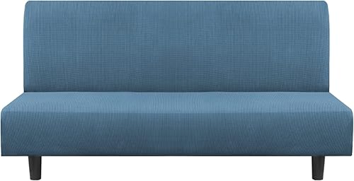 Flamingo P Fundas elásticas para futón sin brazos, tamaño matrimonial, Queen, funda protectora de muebles con parte inferior elástica, patrón de