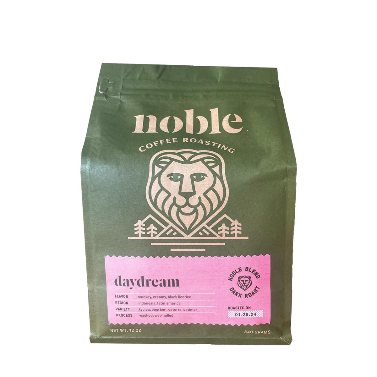Daydream Darkly Roasted Blend - Roasted by Noble Coffee Roasting - Whole Bean Coffee - 5 Pound Bag
