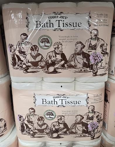 Trader Joe Bath Tissue 12 Rolls 2 PLY (Two Bags)