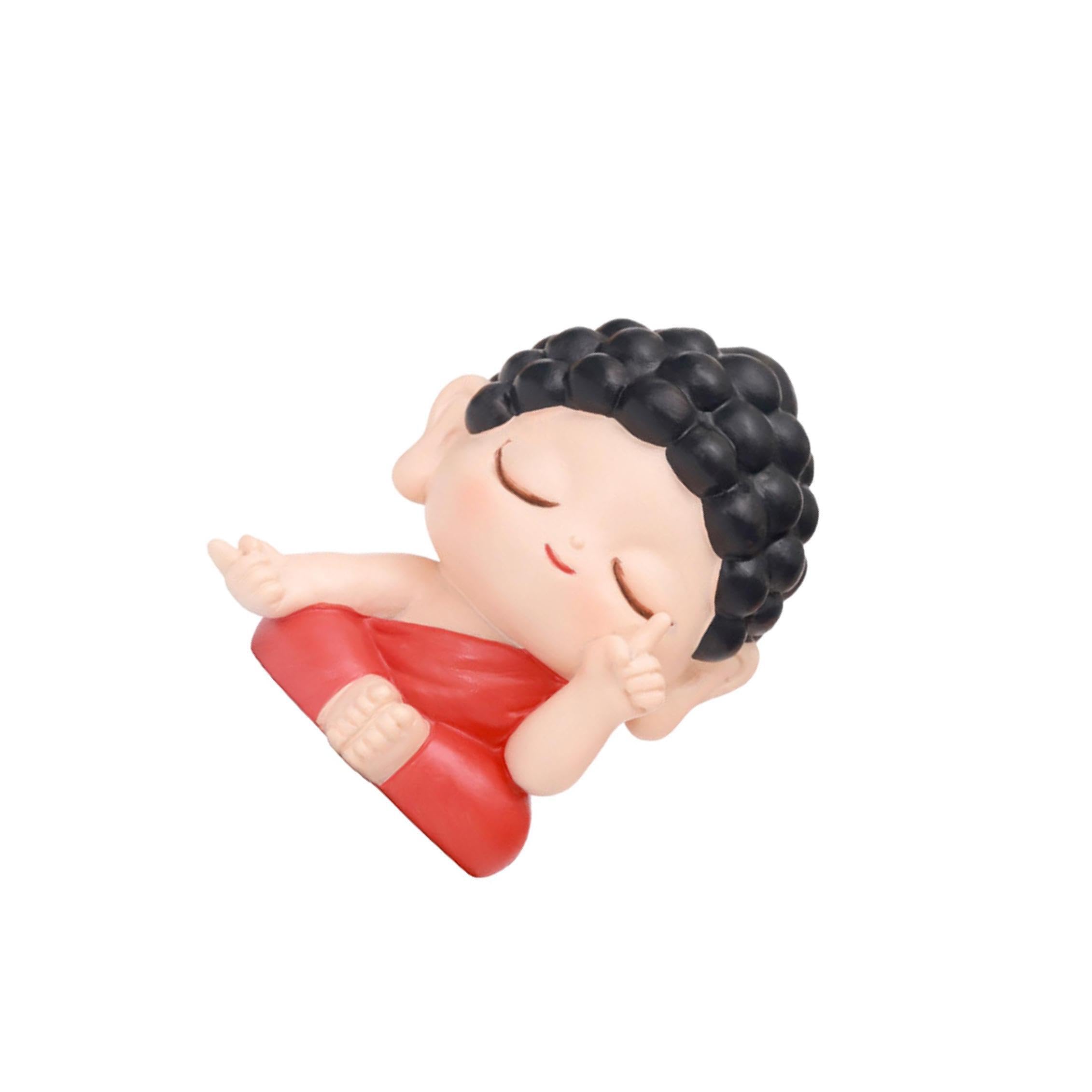 TWISAXC Buddha Figure Decoration for Creative And Waterproof Ornaments Desk Or Car Dashboard Accessory Buddha Figurine Is Made Of Resin With Exquisite