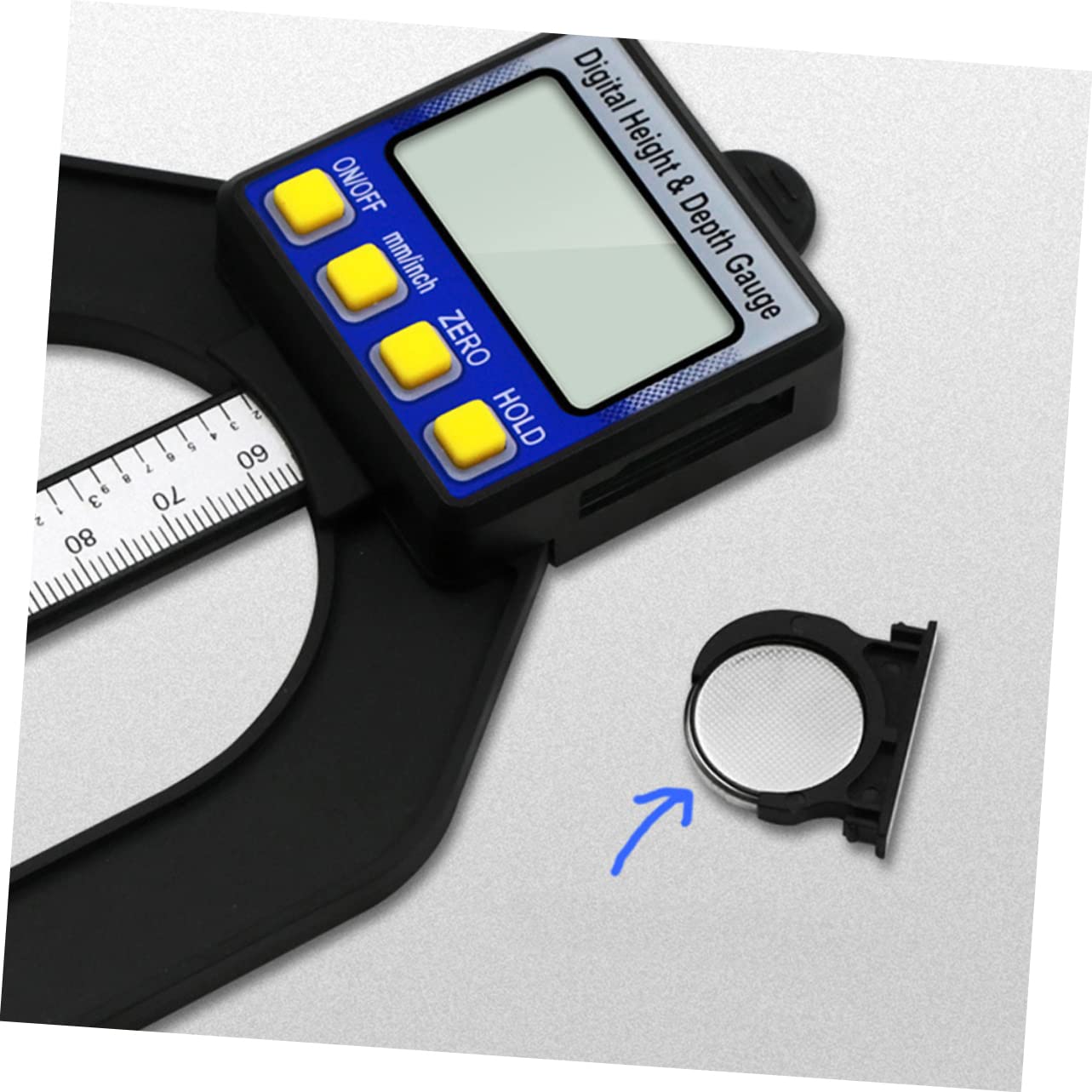 DOITOOL Regla De Medición De Altura (3 Unidades 2 En 1) Pantalla Digital Medidor De Profundidad Regla De Altura Para Carpintero Sonda De Detección De Metales