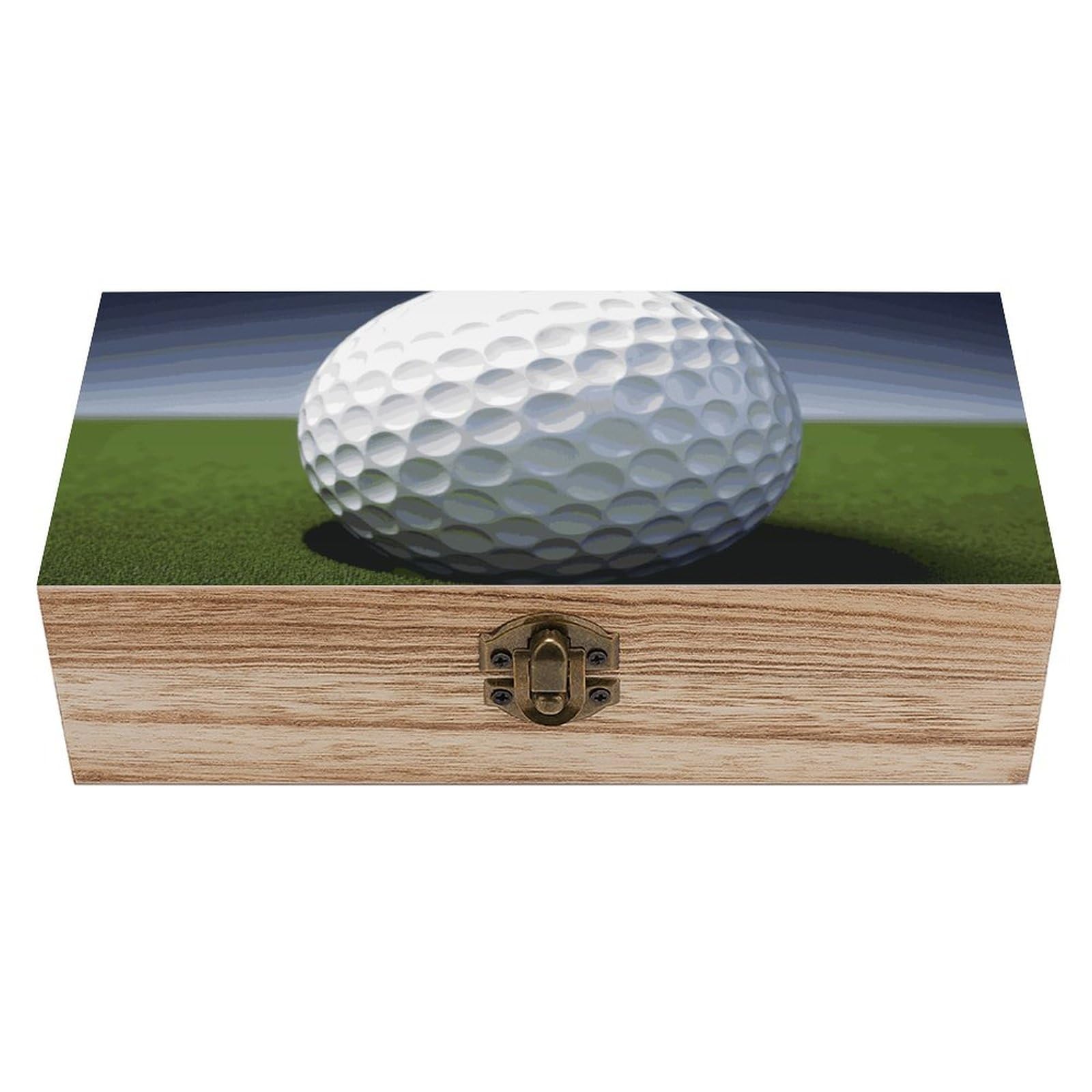 Boîte de rangement en bois avec balle de golf coffret loisirs créatifs et souvenirs DIY