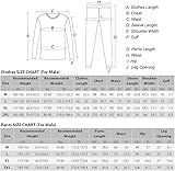 Beheizbare Unterwäsche Elektrische USB thermounterwäsche für Herren Damen Atmungsaktive Heizung Base Layer Fleece Gefütterte Langarm Beheizte Hose Set mit Waschbar & APP Temperaturregelung,Black,L - 6