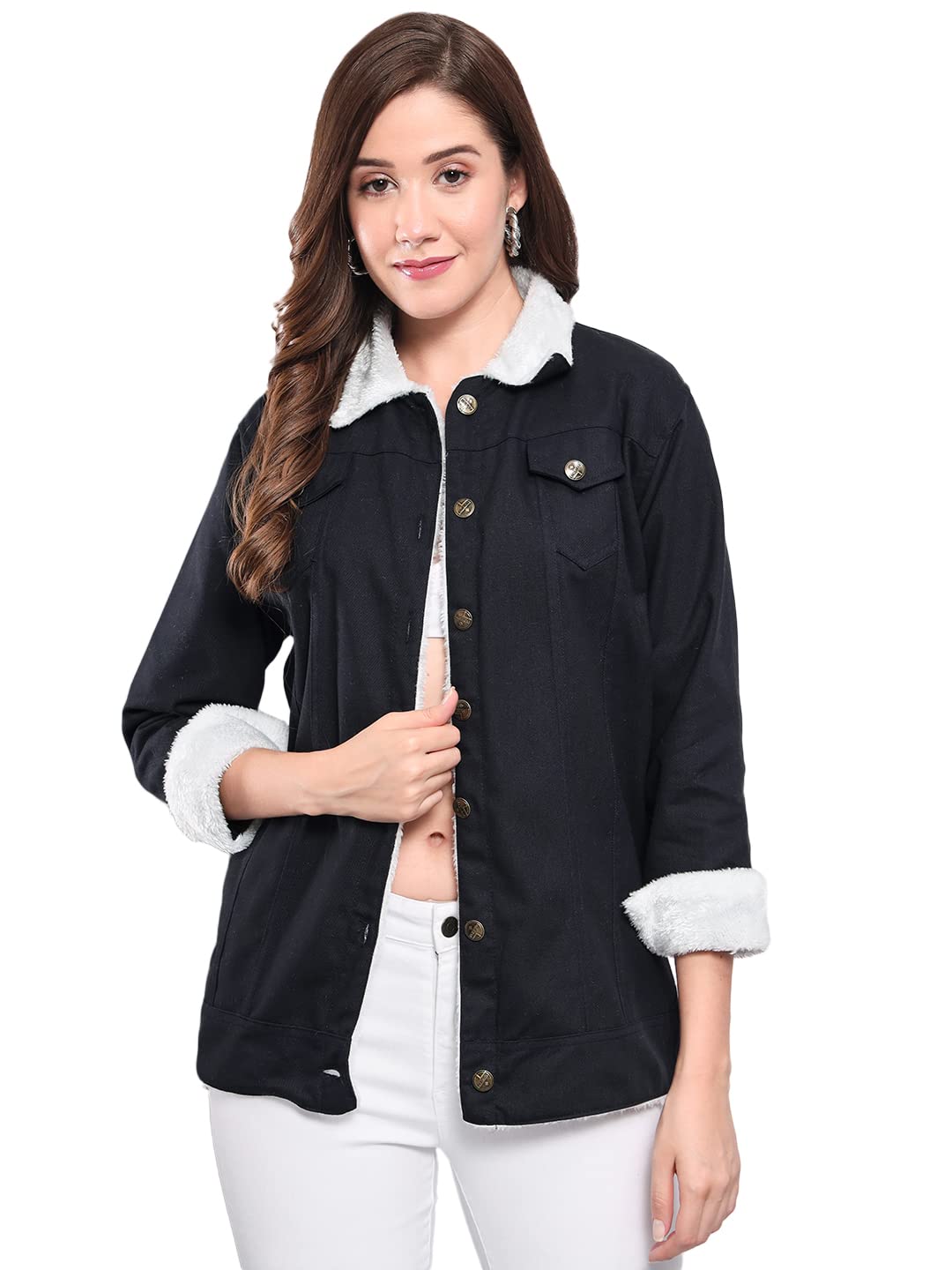 Women Cotton Blend Full Sleeve Solid Long Knee Length Jacket-image-45