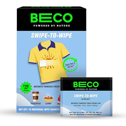 Beco Instant Stain Remover Wipes Pack of 10