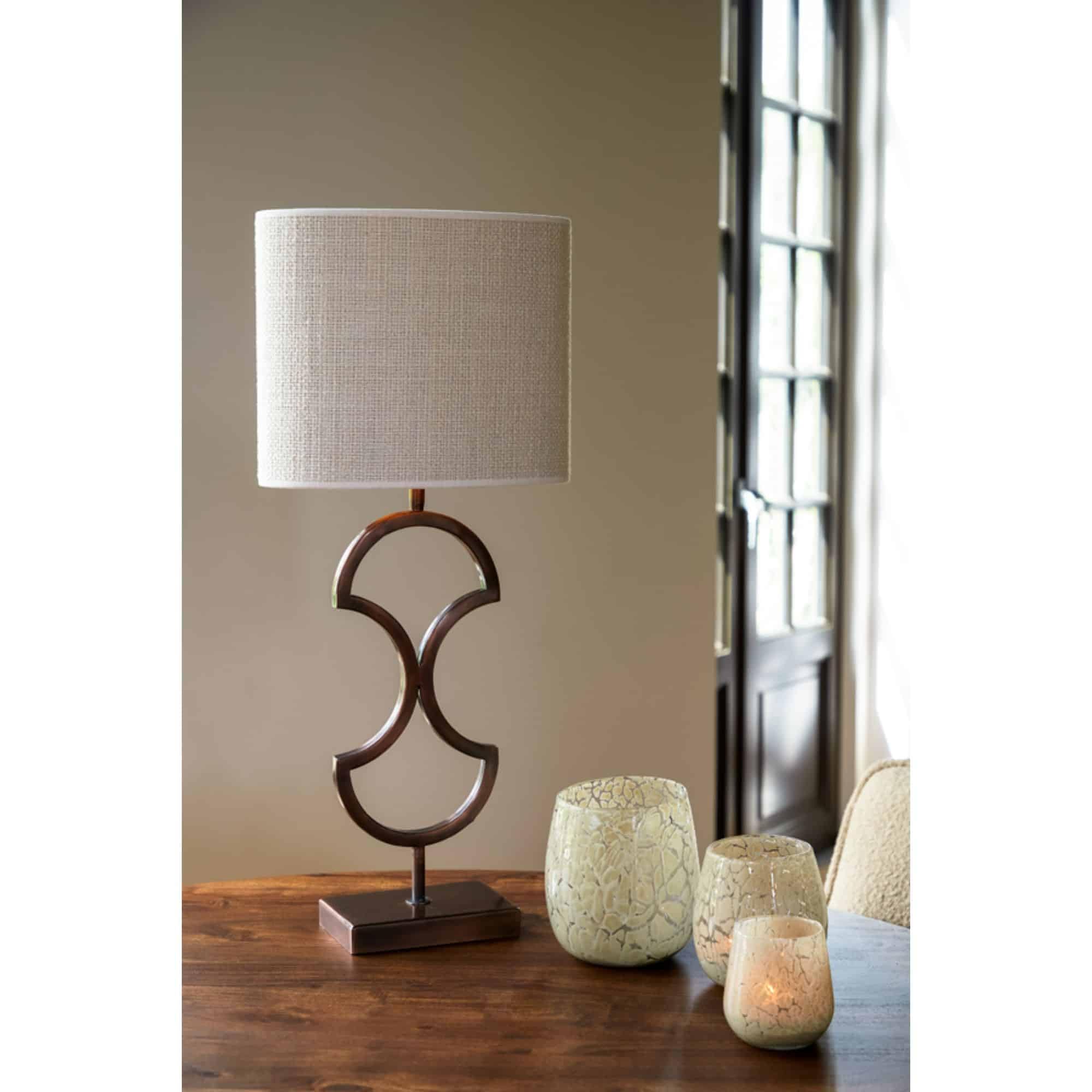 Light & Living Lampenschirm oval Saverna - Weiß - 30x15x25cm | Oval - Landesweit - Textilien