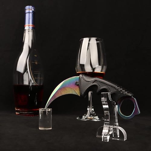 Miniatura 6 de Estante de almacenamiento de cuchillos de plexiglás para exhibición de espadas al aire libre, decoración del hogar (1 juego)