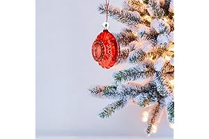 Red Glass Christmas Tree Ornament: Vintage Holiday Cheer