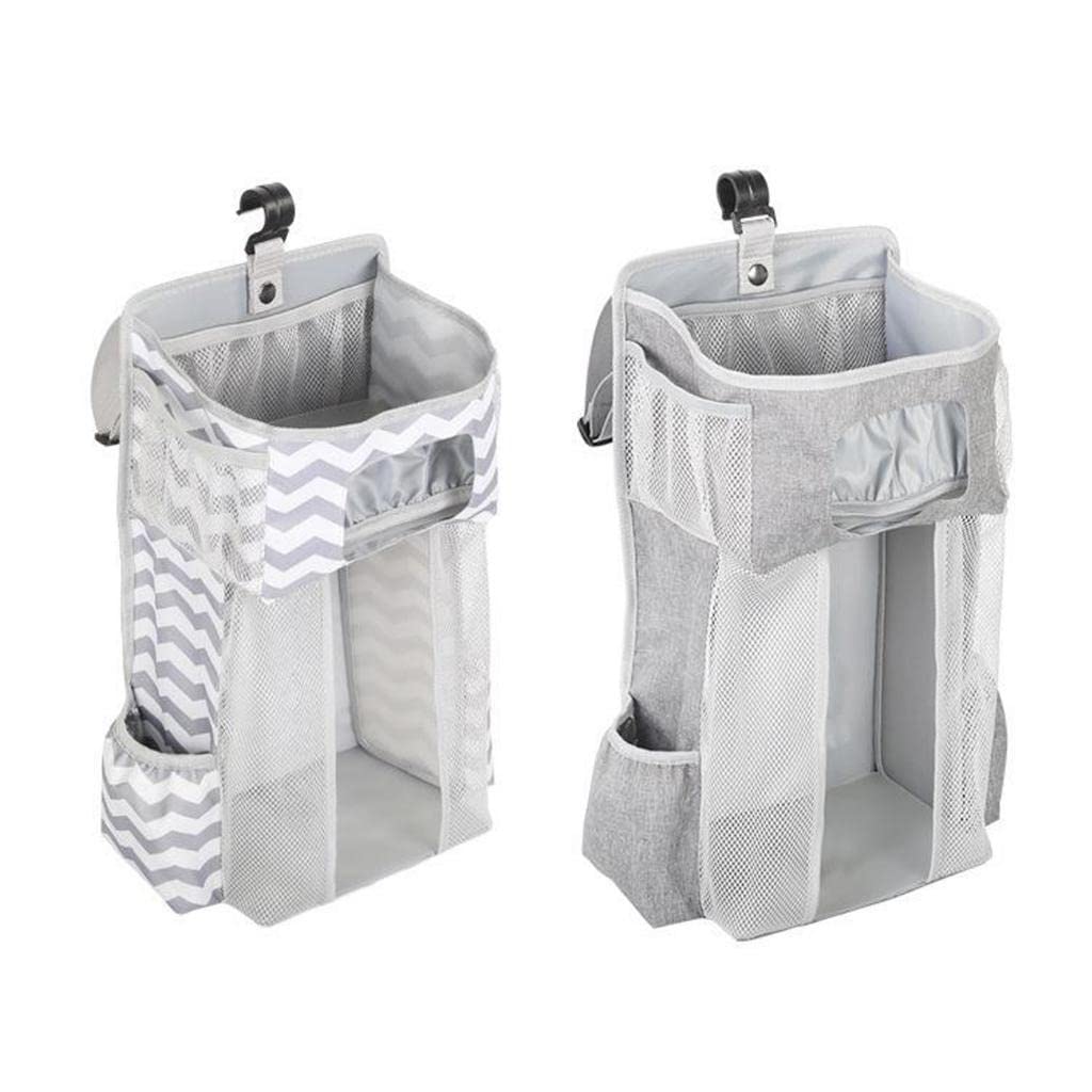 Lyla Baby Crib Bed Hanging Bag Rack Bedside Diaper Organizer Bag Pp Support Plate Gray - Image 4 thumbnail