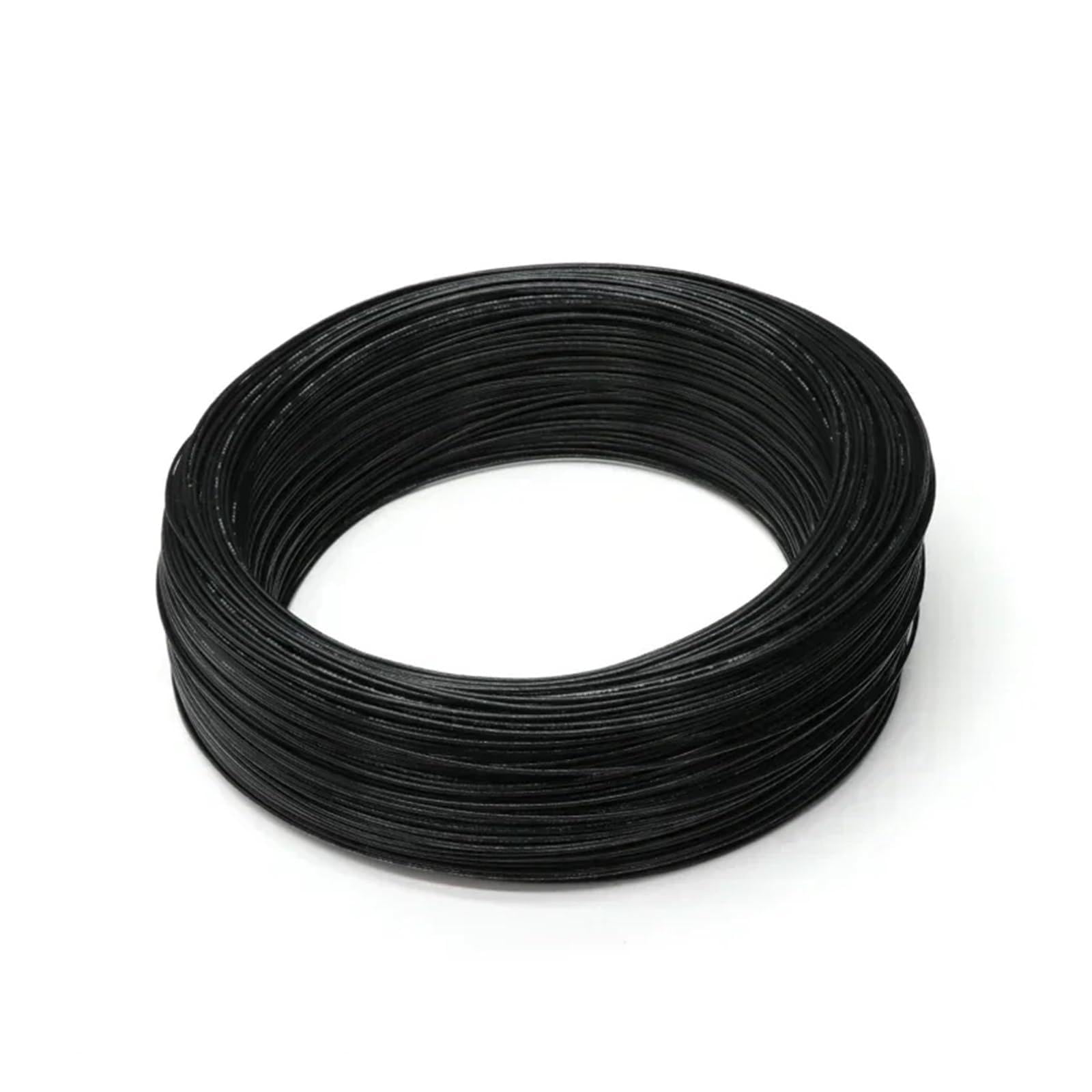 Wire and cable Cable de electrones de alta temperatura aislado de plástico FEP, Cable de PTFE UL1332 de 2/5/10M, 28/26/24/22/20/18/16/14/12/10AWG for impresora 3D Twisted pair shielded cable(Black,5 M