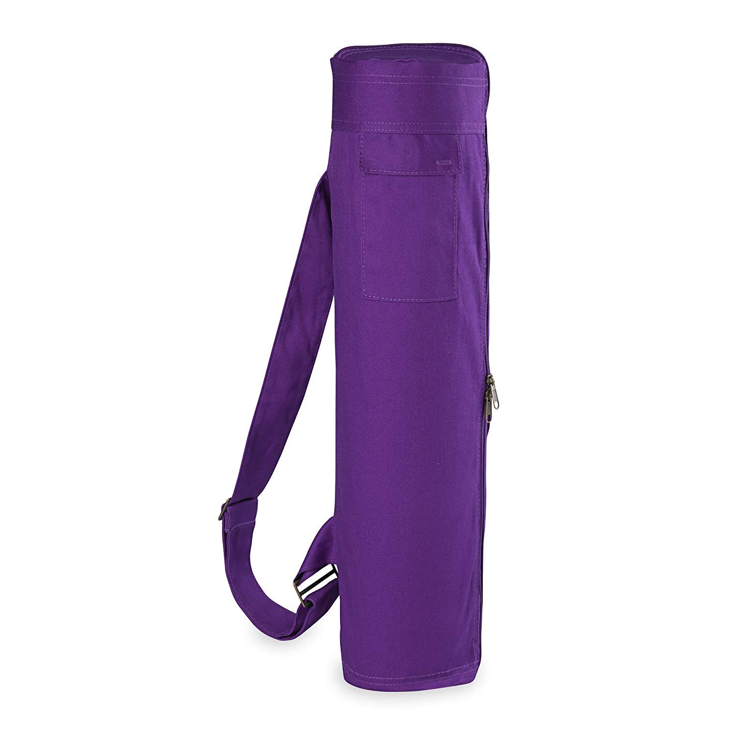 Gaiam Yoga Mat Bag – Full Zip Cargo Yoga Mat Carrier Bag – Adjustable Strap, Front & Back Pockets (25”L x 6” Diameter)
