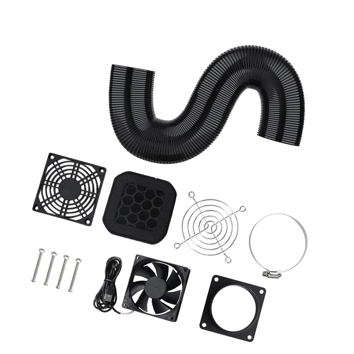 3D Printer Enclosure Ventilation Fan Set with USB5V1A Fan 4000RPM for Effective Extraction Heat and Air Circulation