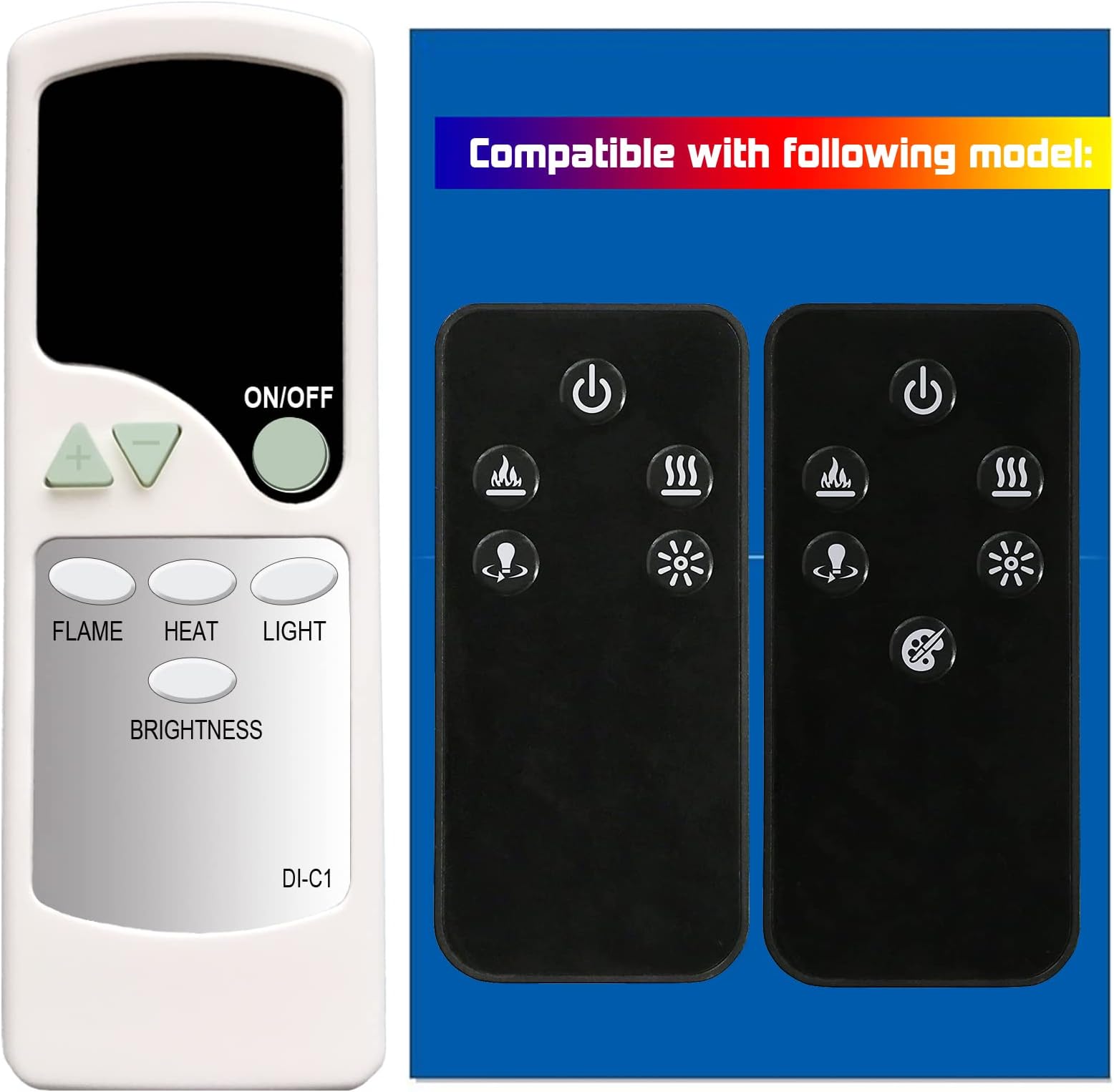 Replacement for Dimplex Revillusion Electric Log Set Fireplace Heater Remote Control RLG20 DLG920 6909740259 RLG20BR RLG20BR RLG20FC RLG25 RLG25BR RLG25FC 6700580100RP 6700580200RP 6909740259 DLG920