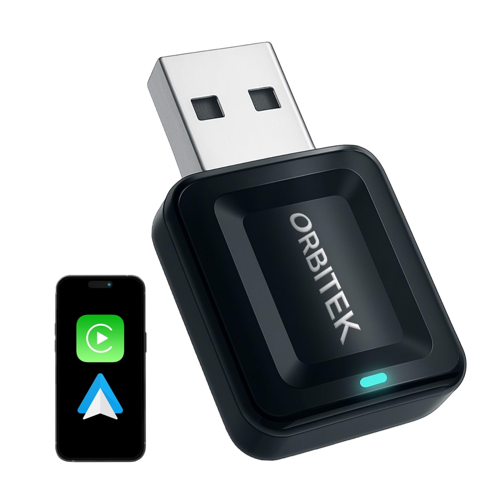 Adattatore Wireless CarPlay Ultra Veloce Compatto 2 in 1| Compatibile con iOS e Android Oltre 800 Modelli Auto | Connessione Ultra Stabile Bluetooth/Wi-Fi | Plug & Play |Adattatore USB/Type-C