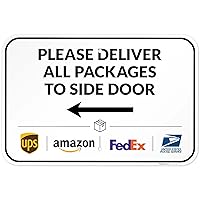 Vista 51 de Letrero de entrega del paquete, instrucciones de entrega (idioma español no garantizado), 10 x 7 pulgadas, aluminio 040 sin óxido, resistente a