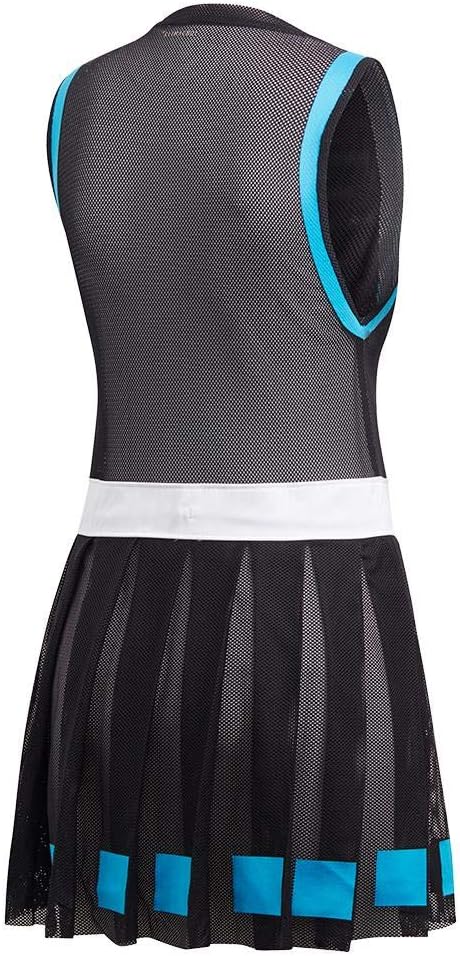 adidas Escouade Tennis Dress, Black/White (Large)