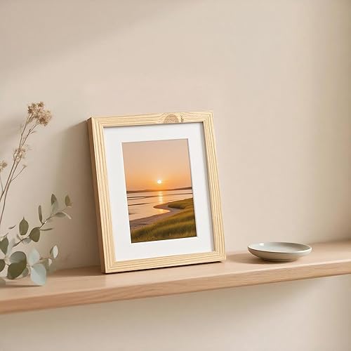 Vista 82 de KINLINK Juego de 6 portarretratos de madera de 6 x 8 pulgadas, marco de fotos de madera mate de 4 x 6 con plexiglás para 4 x 6 con paspartú o 6 x 8