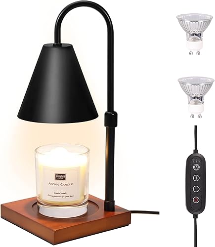 Lámpara calentadora de velas con temporizador, calentador eléctrico de lámpara de vela para velas en frascos, regalos para mamá, decoración del