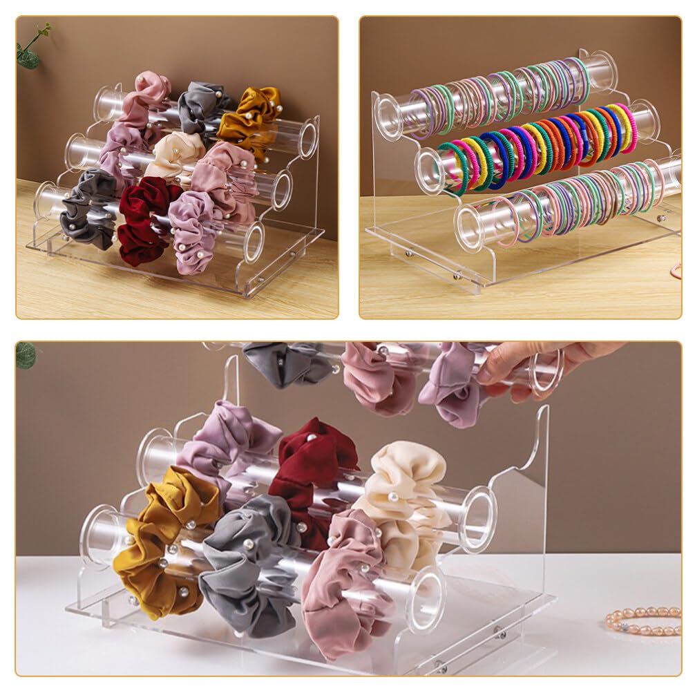 PRETYZOOM Soporte Organizador De Joyas De 3 Niveles Soporte Acrílico Para Collares Brazalete De Cristal Soporte Para Pulsera Exhibición De Joyería Para La Venta De Collares Coleteros