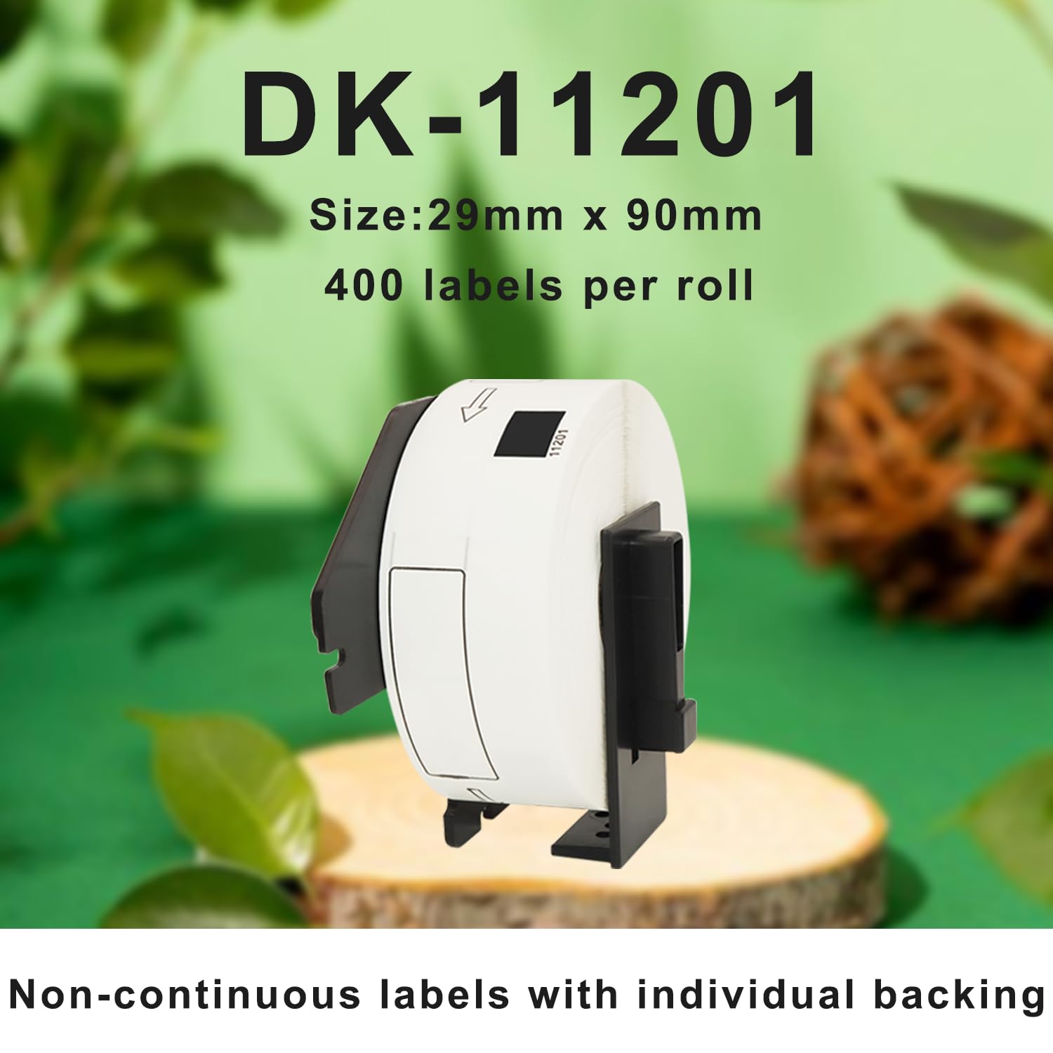 10 étiquettes Rotoli DK-11201 par indirizzi compatibles avec Brother, 29 mm x 90 mm, 4000 étiquettes par Stampanti di Etichette Brother QL