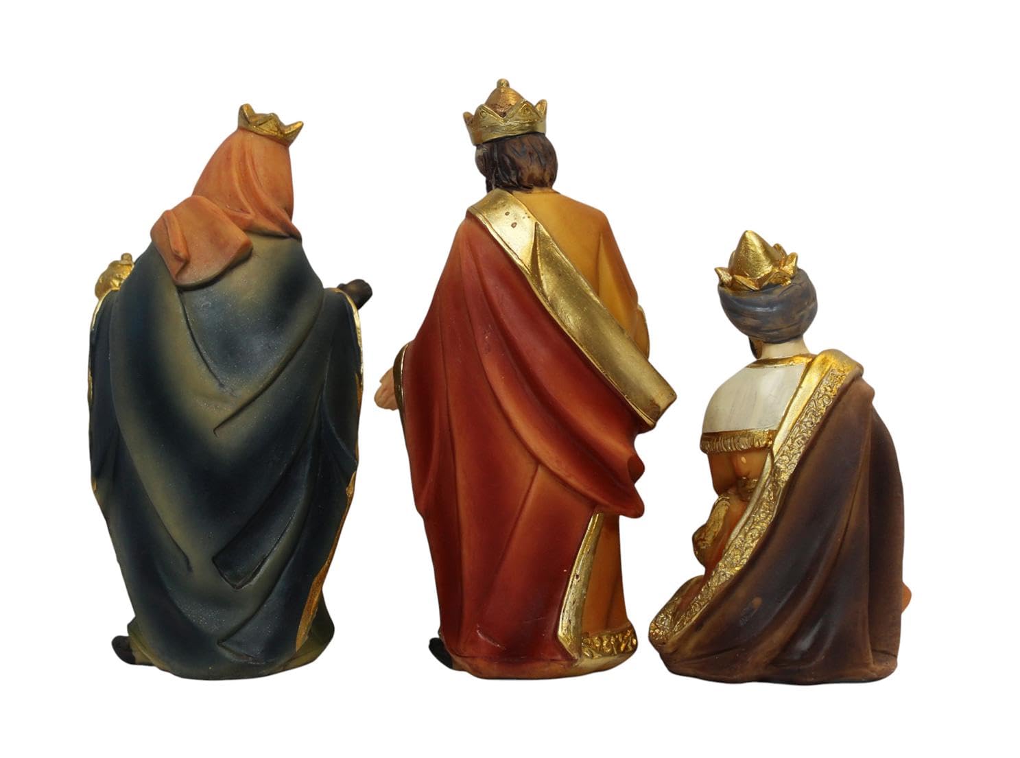 ZICOM Krippenfiguren Miniaturfiguren Heilige DREI Könige Höhe 12,5cm (Caspar, Melchior und Balthasar) handbemalt Polyresin, Modellbau Puppenhaus