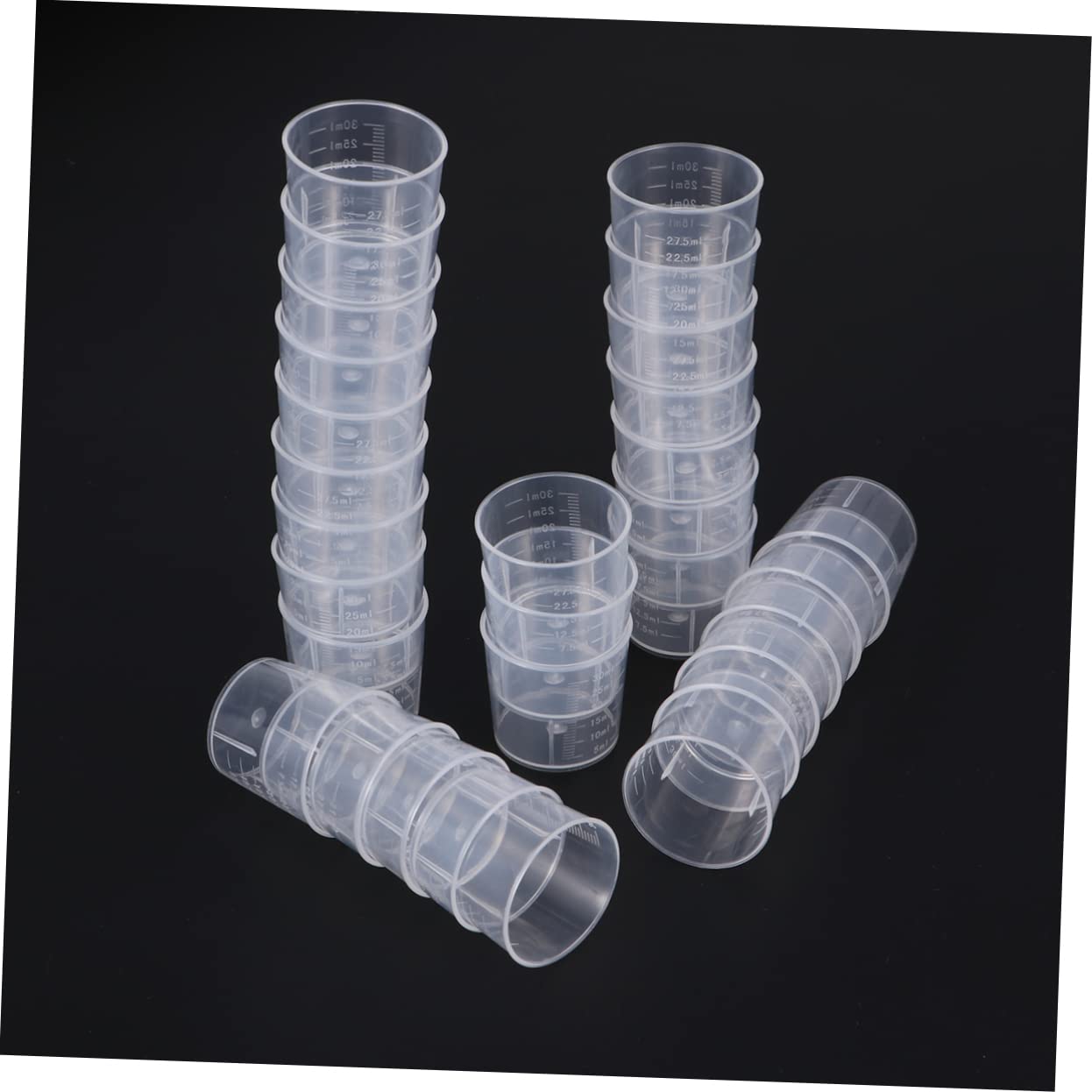 Zerodeko 120piezas Vasos Medidores Transparentes De Escala Graduada Utensilios De Medición Para Cocina y Laboratorio