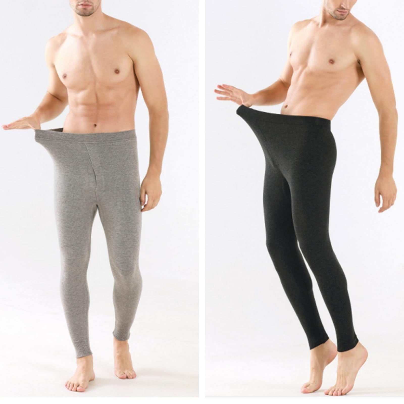 Pantaloni inferiori da uomo in lana merino, biancheria intima termica pesante di peso medio traspirante e resistente agli odori, unisex