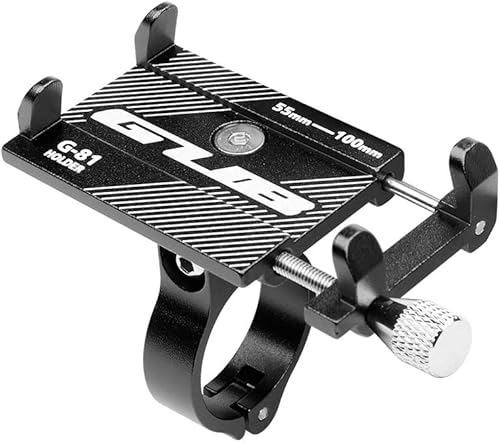 Miniatura 2 de GUB G-81 Soporte para teléfono de bicicleta 3.5-6.2 pulgadas Teléfono Metal Bike Teléfono móvil Manillar Soporte Soporte (Rojo) Rojo -,Negro