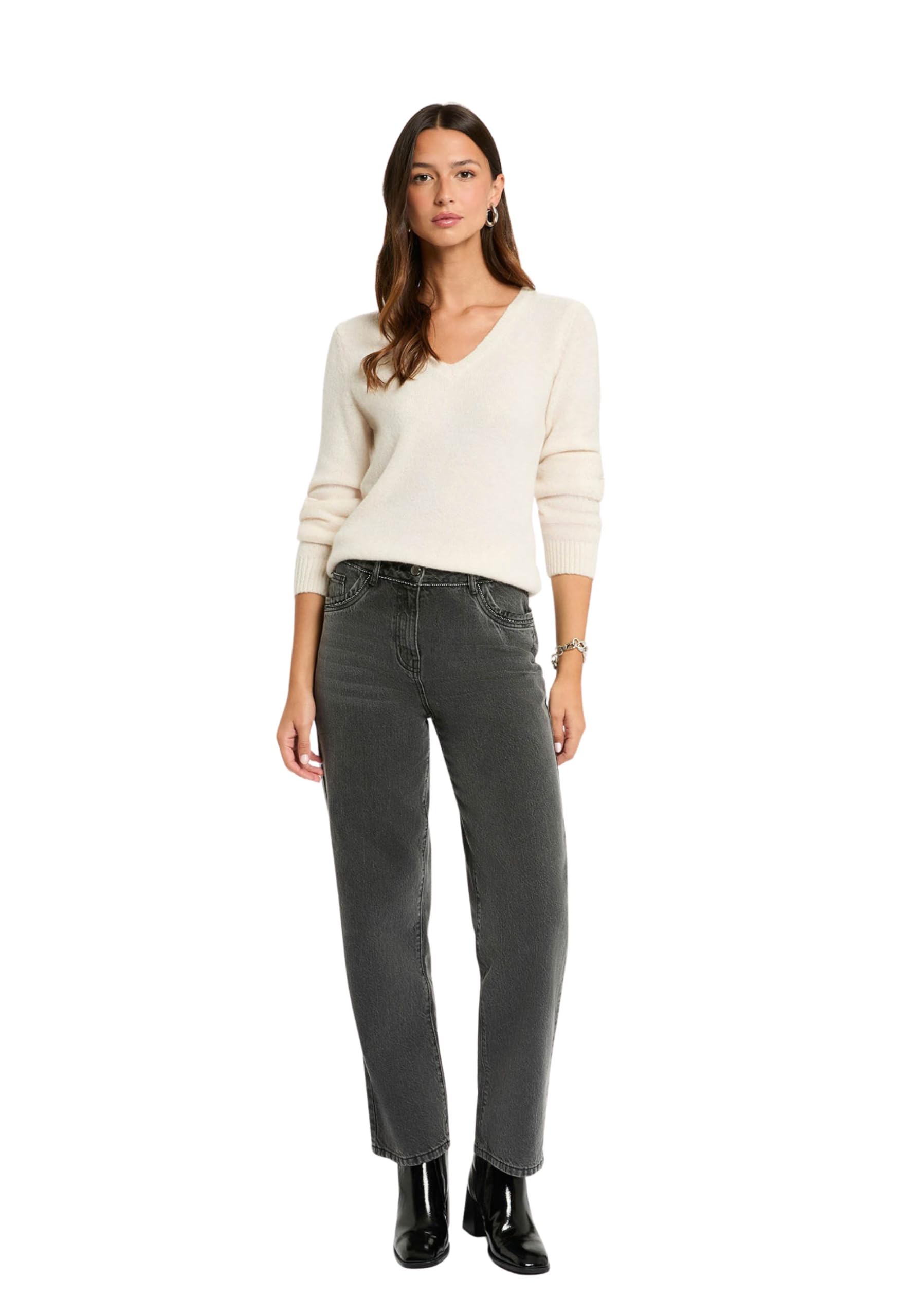 Morgan Pullover, Elfenbein M, Small