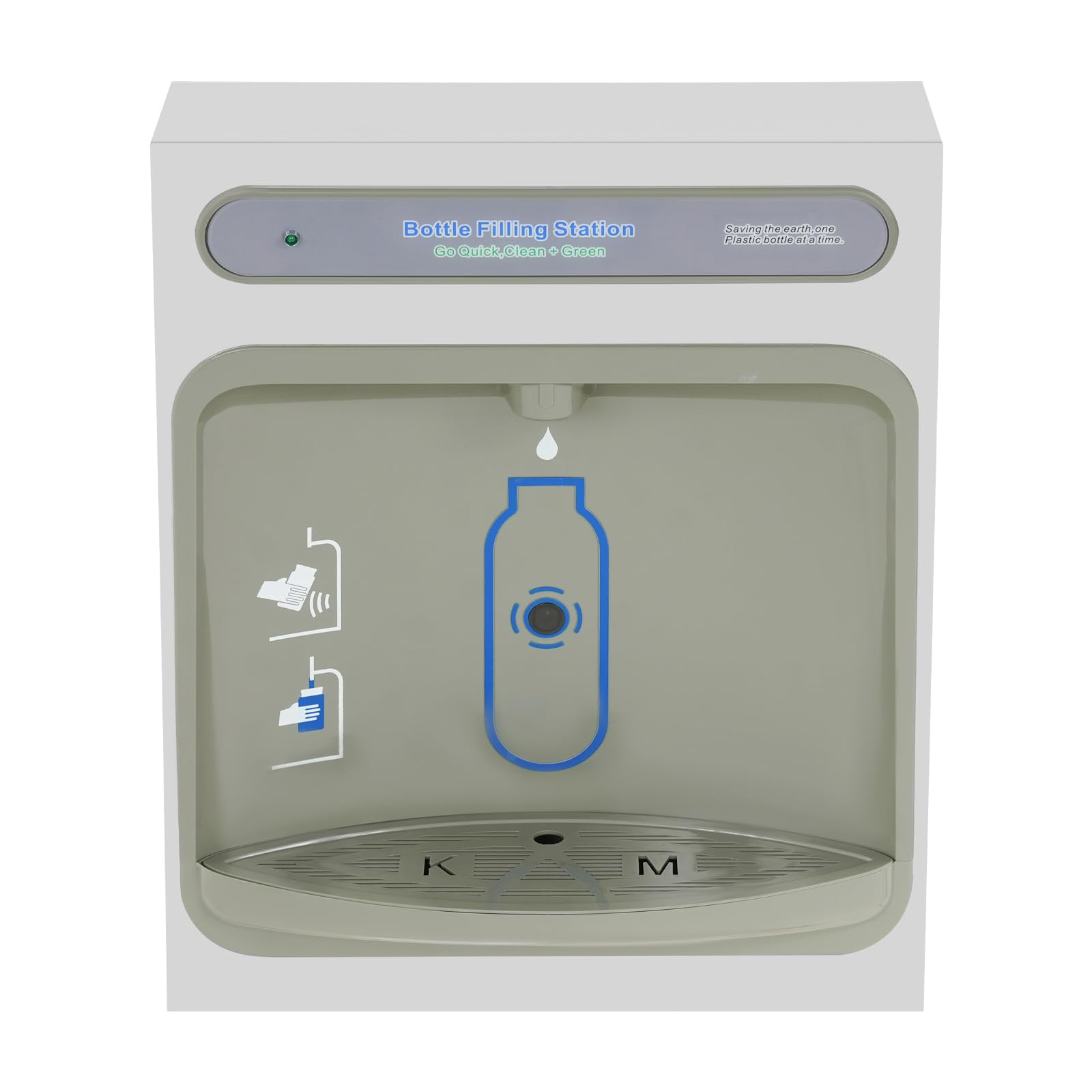 Distributore di acqua a induzione, 25 W, montaggio a parete, con sensori sensibili, 5 – 6,82 l/min, dispenser per acqua istantanea con lavagna, per uso commerciale, 46,5 x 22 x 60 cm