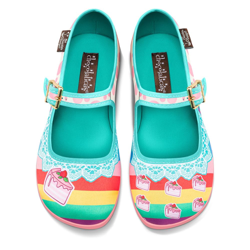 Hot Chocolate Design Chocolaticas Funky Canvas Women's Mary Jane Flat Shoes — view 41