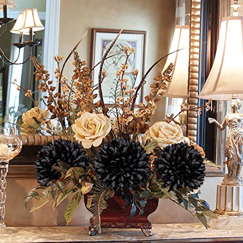 Hollyone 6'' Large Artificial Chrysanthemum Flowers with 25.6'' Long Stem - Image 4