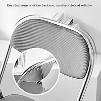 Vista 5 de Sillas plegables para muebles, silla de escritorio, silla de camping, silla plegable con respaldo y marco de metal de acero resistente para sillas