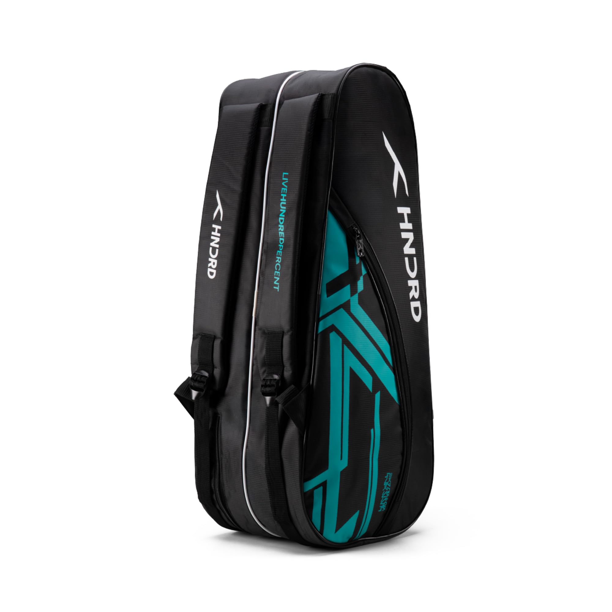Hundred CosmoGear Max Kit Bag with Dual Climate-Control Compartments | Dedicated Shoe Pocket | Ergonomic Back Straps|for Professional Play |Ideal for Men & Women (Black)