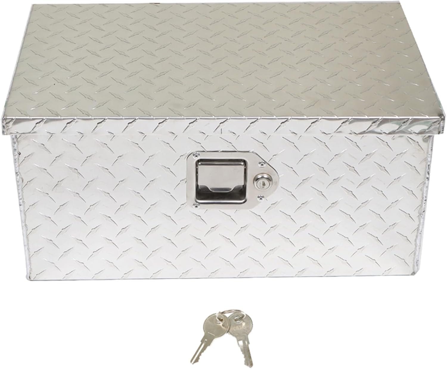 20 Inch Heavy Duty Aluminum Diamond Plate Tool Box Silver Replacement for Pick Up Truck RV Trailer with Lock & 2 Keys