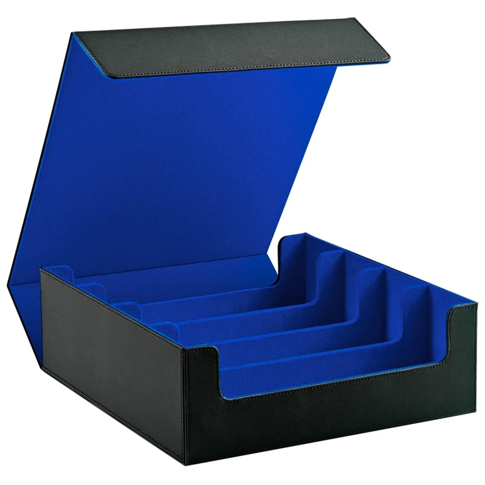 Deck Box Caja de almacenamiento for tarjetas coleccionables, contiene, caja cuero magnética, se adapta a Magic(Black Lemon Green)