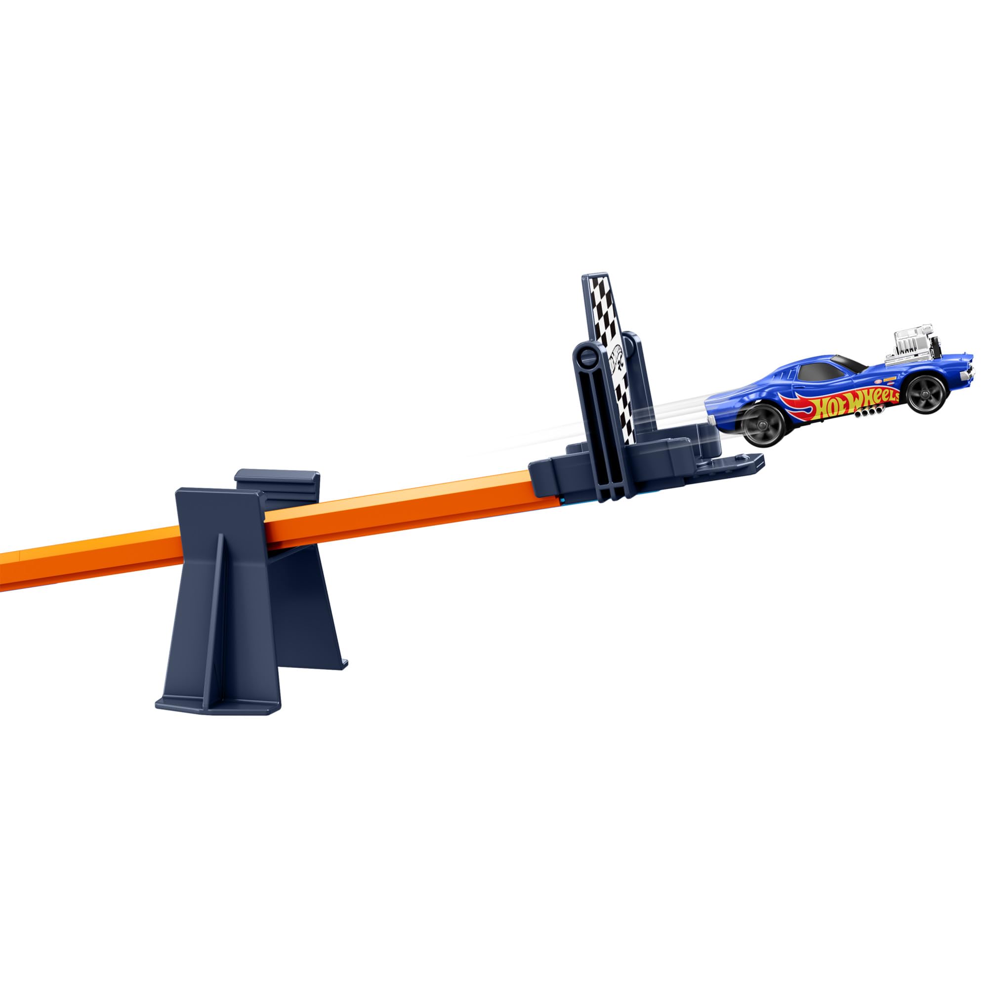 Hot Wheels RC Wyzwanie prędkości Zestaw ze zdalnie sterowanym pojazdem w skali 1:64 i ponad 30 elementami toru, kilka konfiguracji, jazda pojazdami po torze i poza nim, HXX45