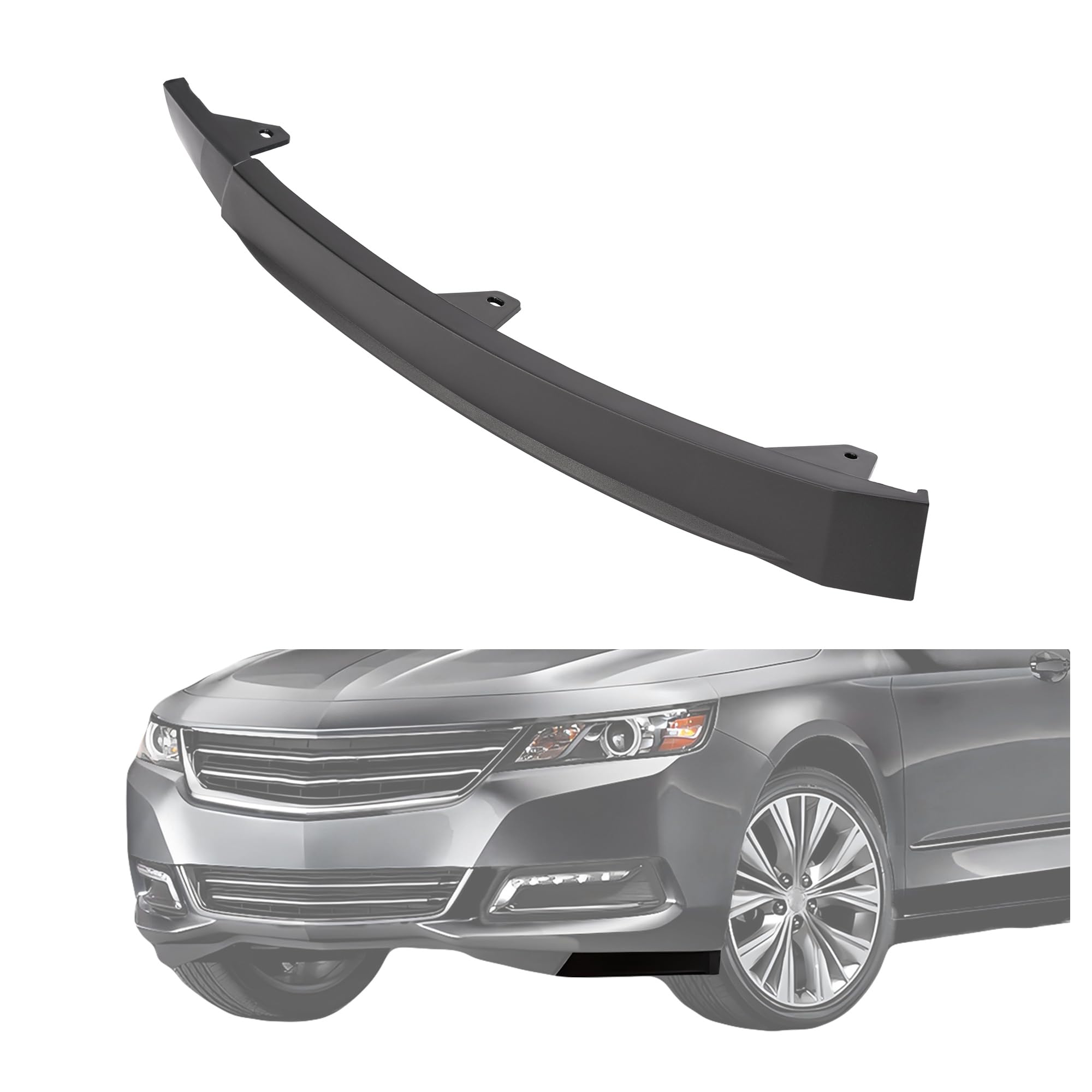 HECASA Front Bumper Valance Compatible with 2014-2020 Chevy Chevrolet Impala Lower Bumper Valance Apron Air Dam Protector Replacement for GM1092238 22990243 Black Plastic Driver Side