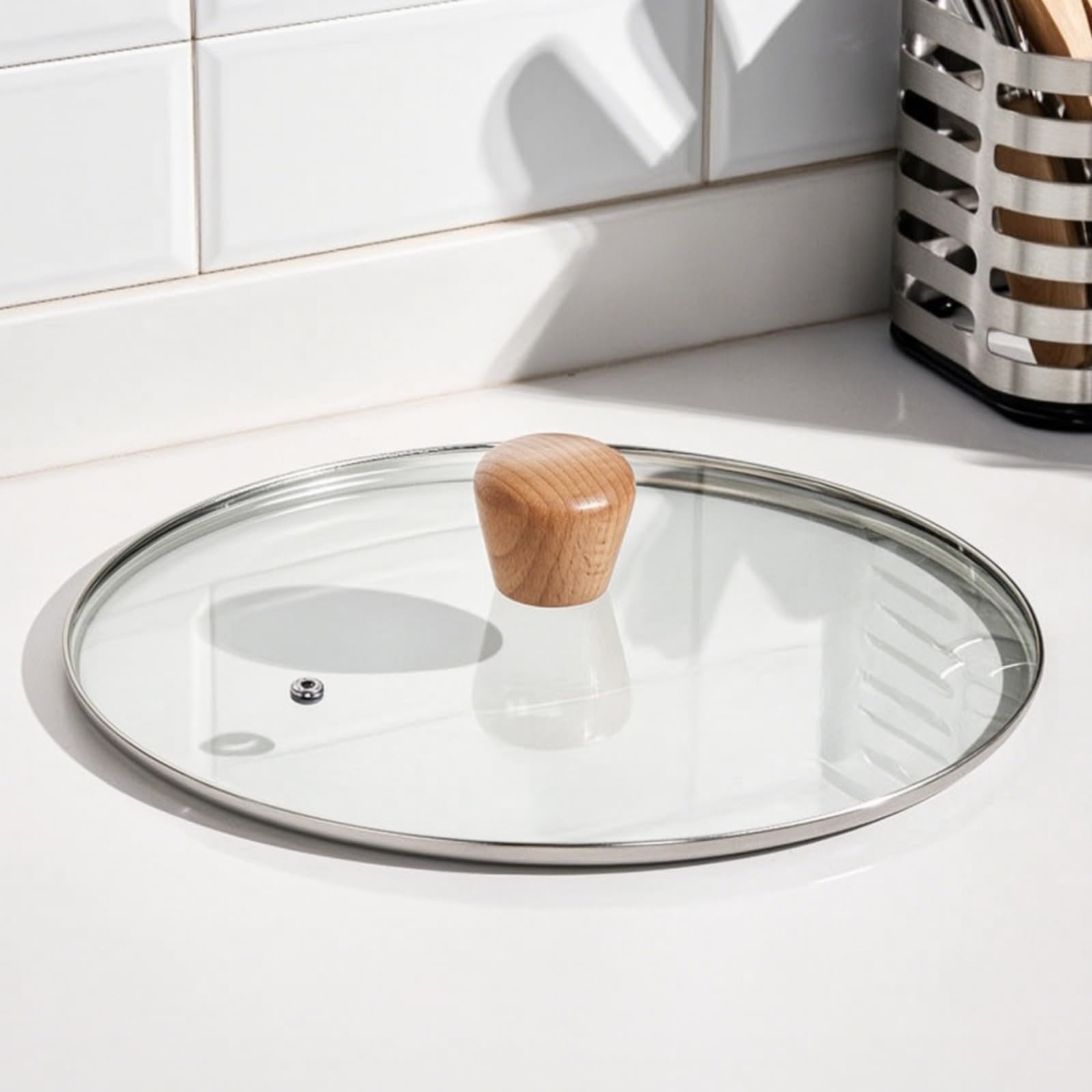 Tapa Olla Resistente Al Temperatura Alta Tapa Utensilio para Recipientes, Cocina, 36 Cm