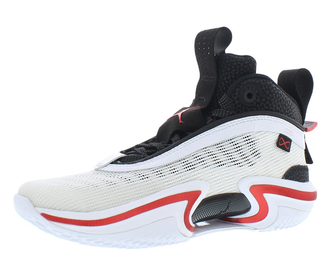 Nike Boy's Jordan AJ XXXVI Basketball Shoes 100, White/Black/University Red, 6.5 Big Kid US, White/Red/Black