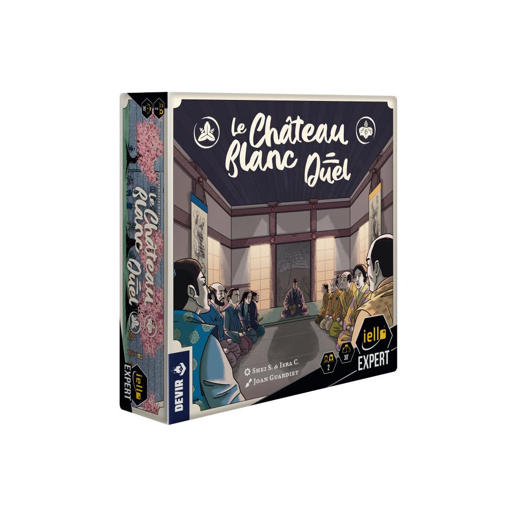 IELLO Le Château Blanc Duel - Strategic Board Game for 2 Players, Blue, White and Green, 25 cm x 25 cm x 0.1 cm
