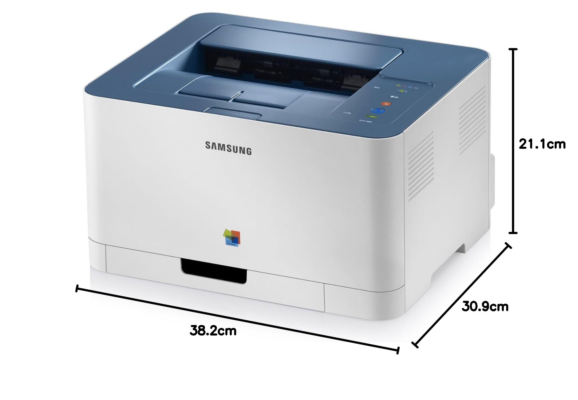 SAMSUNG CLP-360 Stampante Laser a Colori, Bianco/Blu