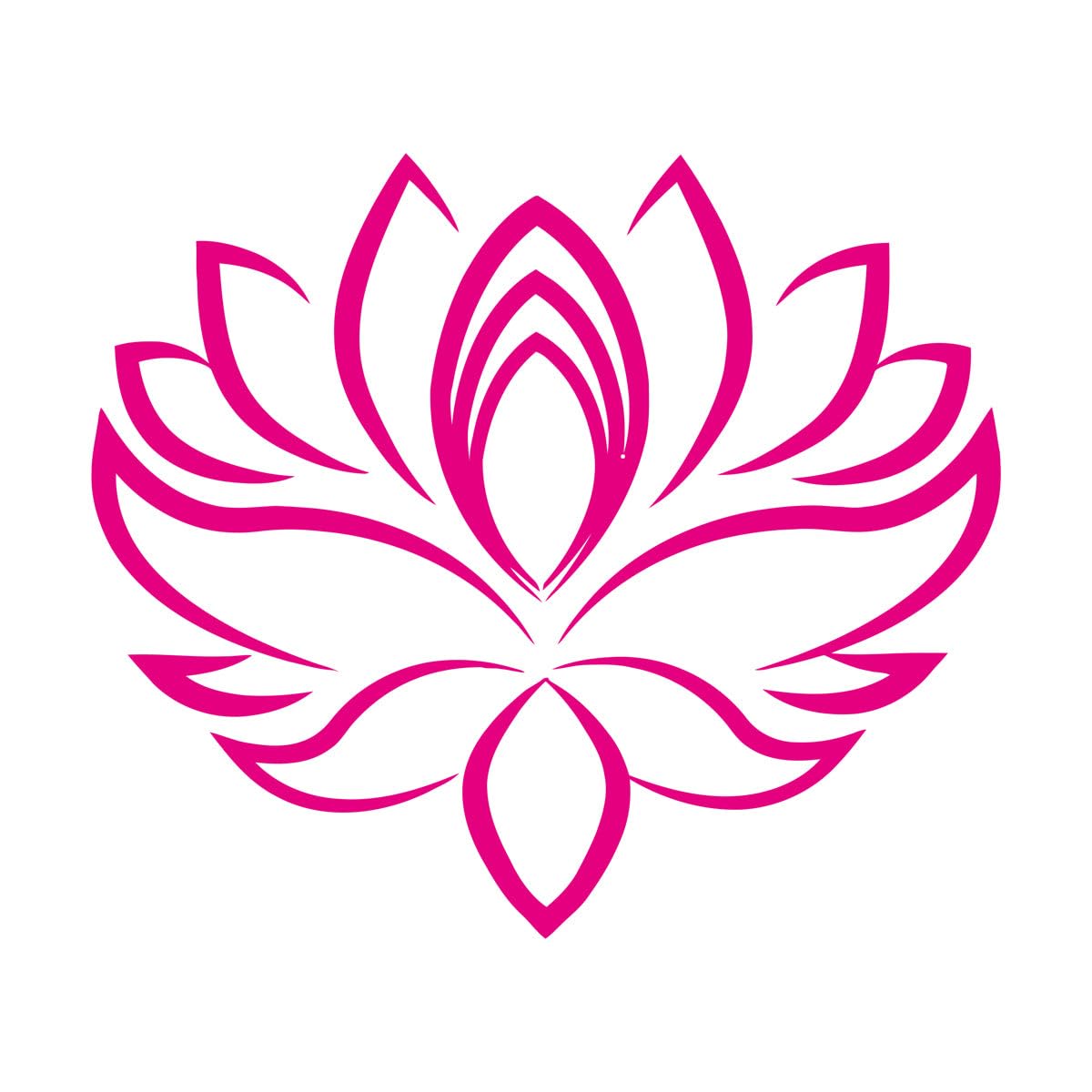 Lettering Decals Lotus Yoga Center Hinduism 54x64.4cm Art Decoration Large Rosered โ image 1