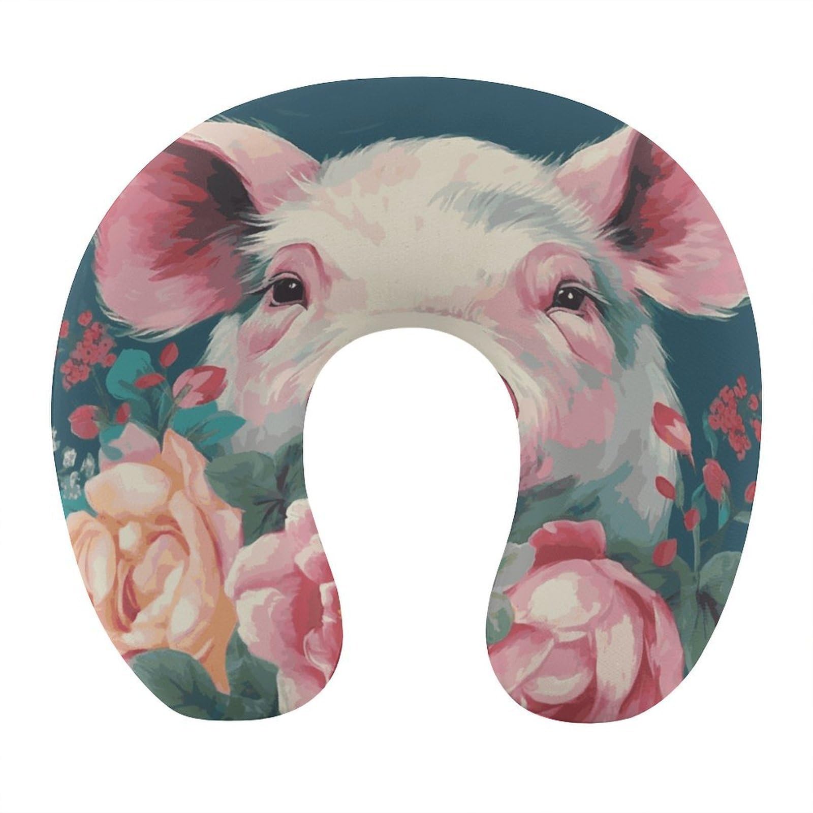 Adfgyerh Style Smiling (11) U-Shaped Pillow，Memory Foam Pillow Core，Cushion ，Provide Neck Support ，Travel Pillow，Suitable For Airplanes, Cars, Homes, And Offices.