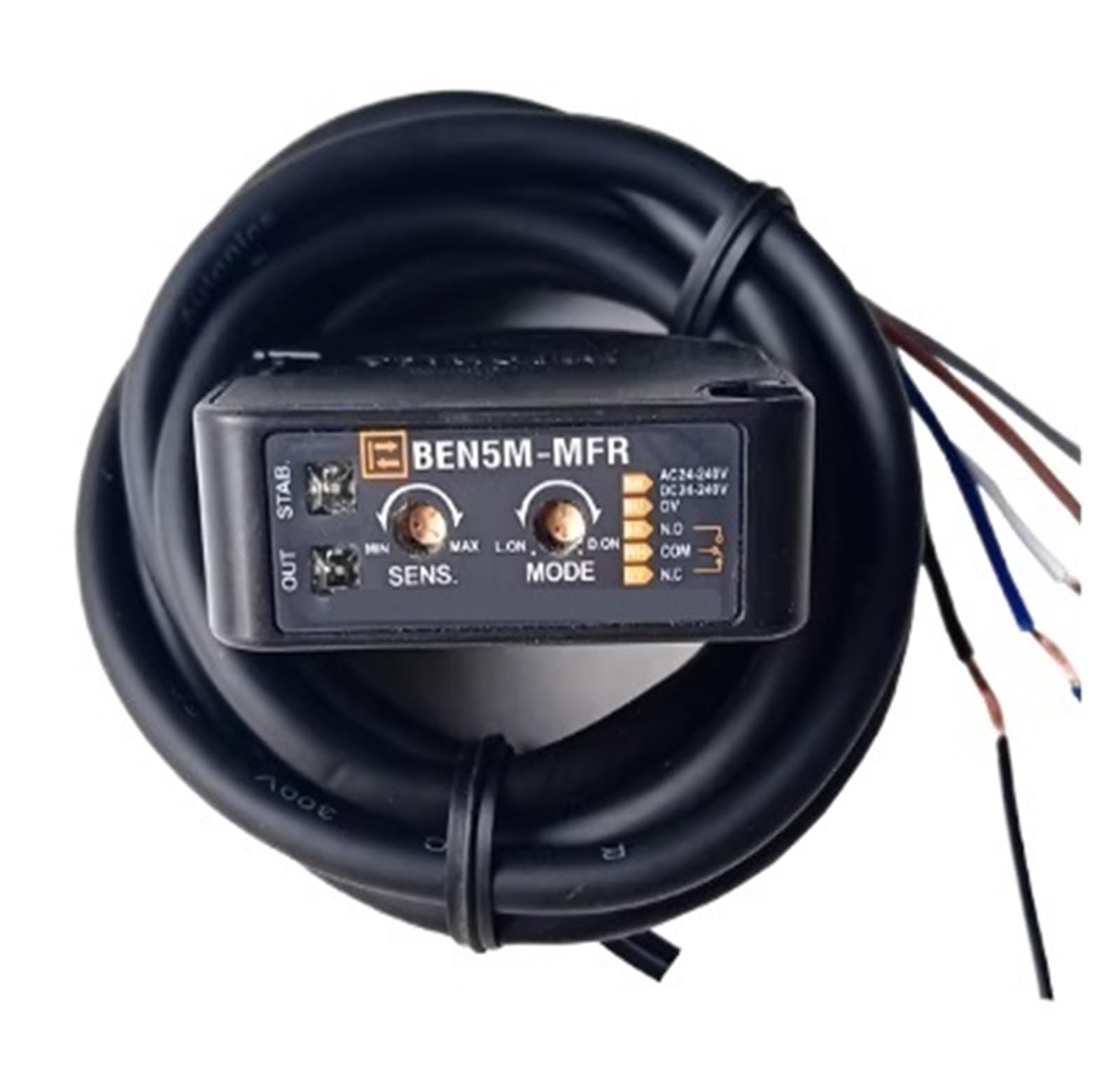 NACODLUL BEN5M-MFR AC/DC Photoelectric Switch Sensor 5-meter Relay Output