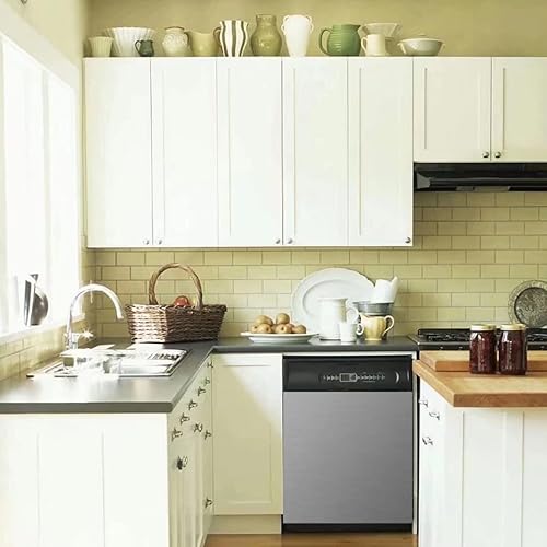 Miniatura 6 de Calcomanía magnética de acero inoxidable con patrón cepillado para lavavajillas, para electrodomésticos, acero inoxidable, para puerta de