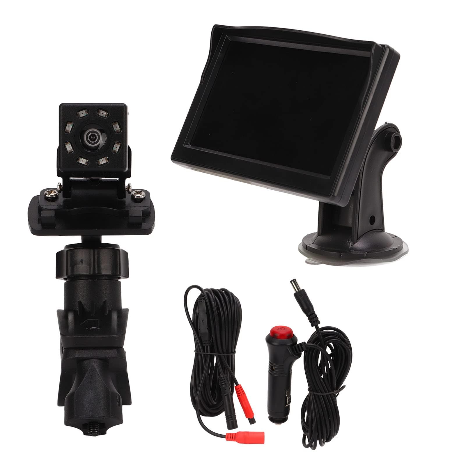 Monitor de Coche para bebé, Monitor de Asiento de Coche para bebé de 5 Pulgadas, Pantalla HD, CC 12 V, Resistente Al Agua, Grabadora de Cámara Trasera para Coche, Camión, SUV