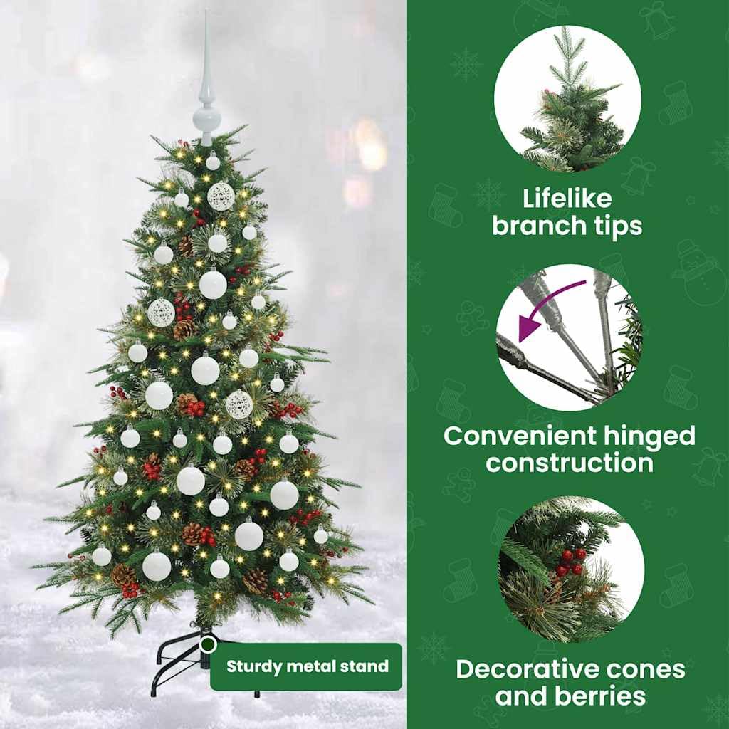vidaXL Árbol de Navidad Artificial con Ramas articuladas Verde 120 cm