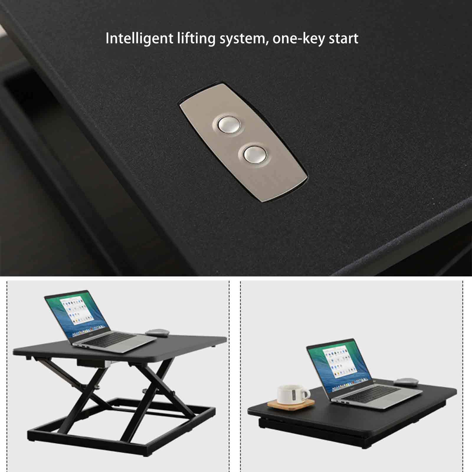 AIZYR Électrique Convertisseur De Bureau Debout, Réglable en Hauteur Station De Travail Home Riser pour Ordinateurs Portables Et Moniteurs D'ordinateur Et Fournitures De Bureau