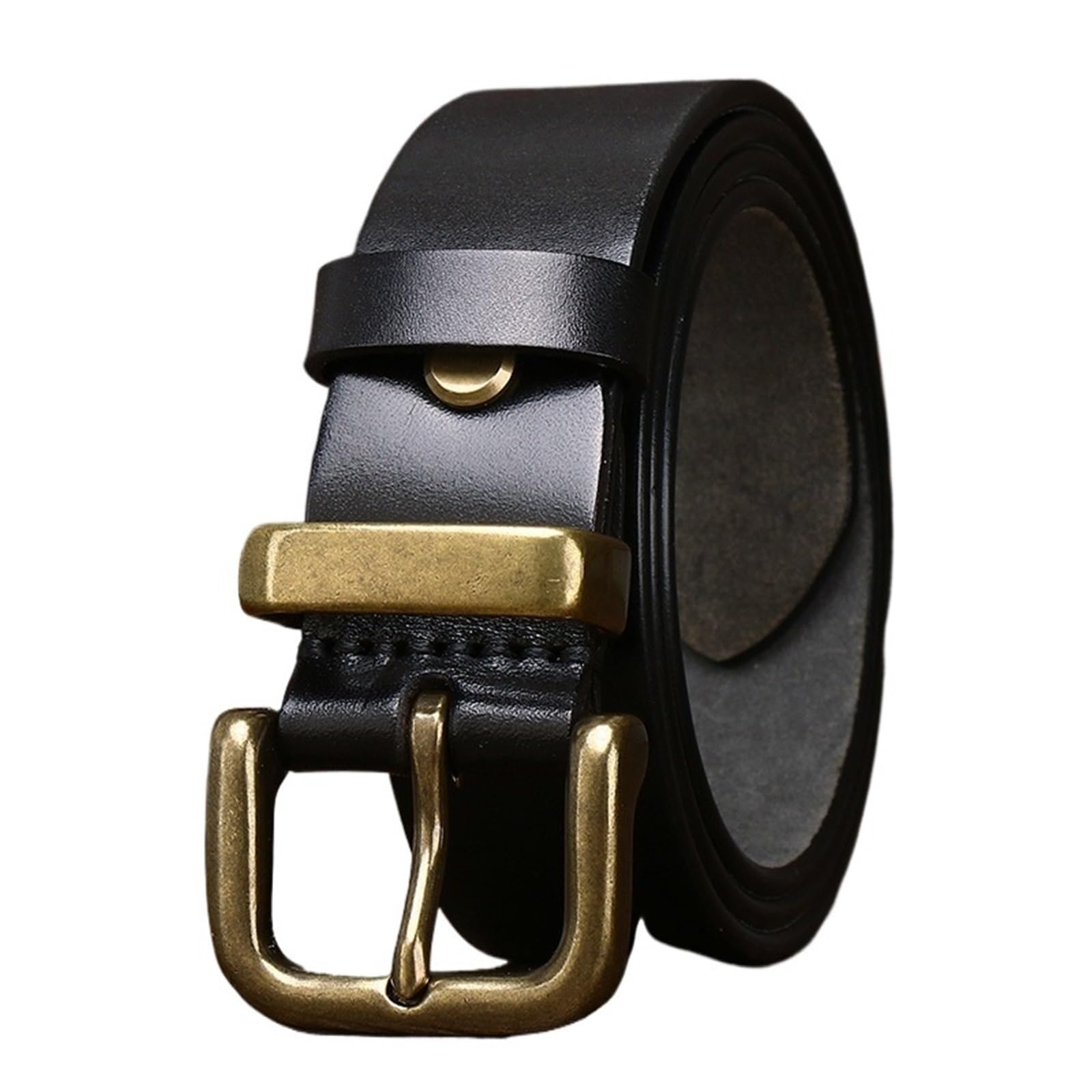 Ceinture rétro en cuir noir pour sublimer vos jeans au quotidien avec style